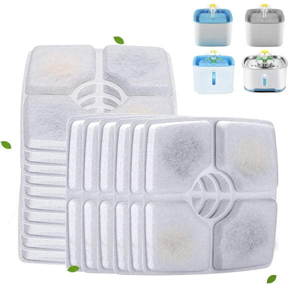 16-Pack Cat Water Fountain Filter, Pet Fountain Filters, Replacement Filters for 84oz/2.5L Automatic Pet Fountain Cat Water Fountain Dog Water Dispenser