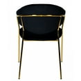 thumbnail image 6 of Fabric Upholstered Dining Chair with Metal Legs, Set of 2, Black and Gold- Saltoro Sherpi, 6 of 7