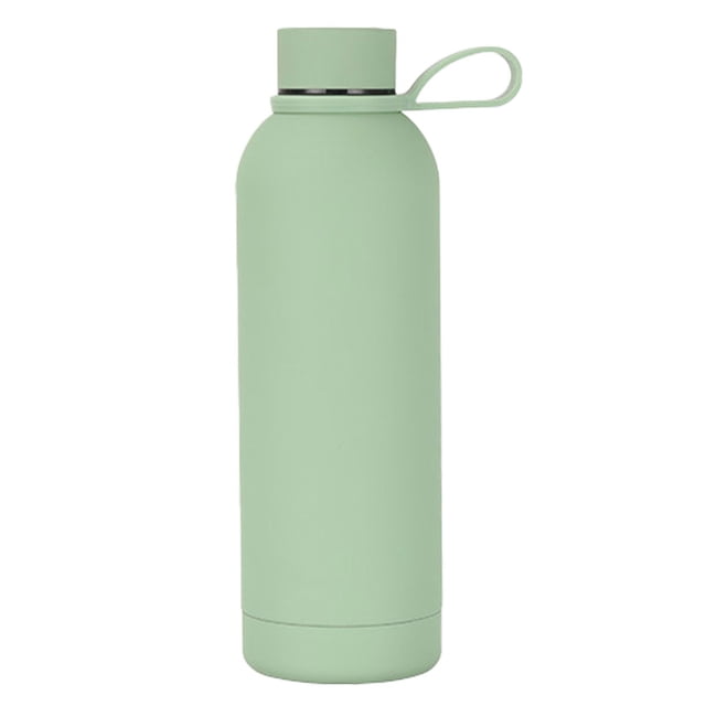 Botella de agua - Termo de acero inoxidable - Botella de acero inoxidable para bebidas - Petaca para adultos - Doble pared - 500 ml - Vegetal