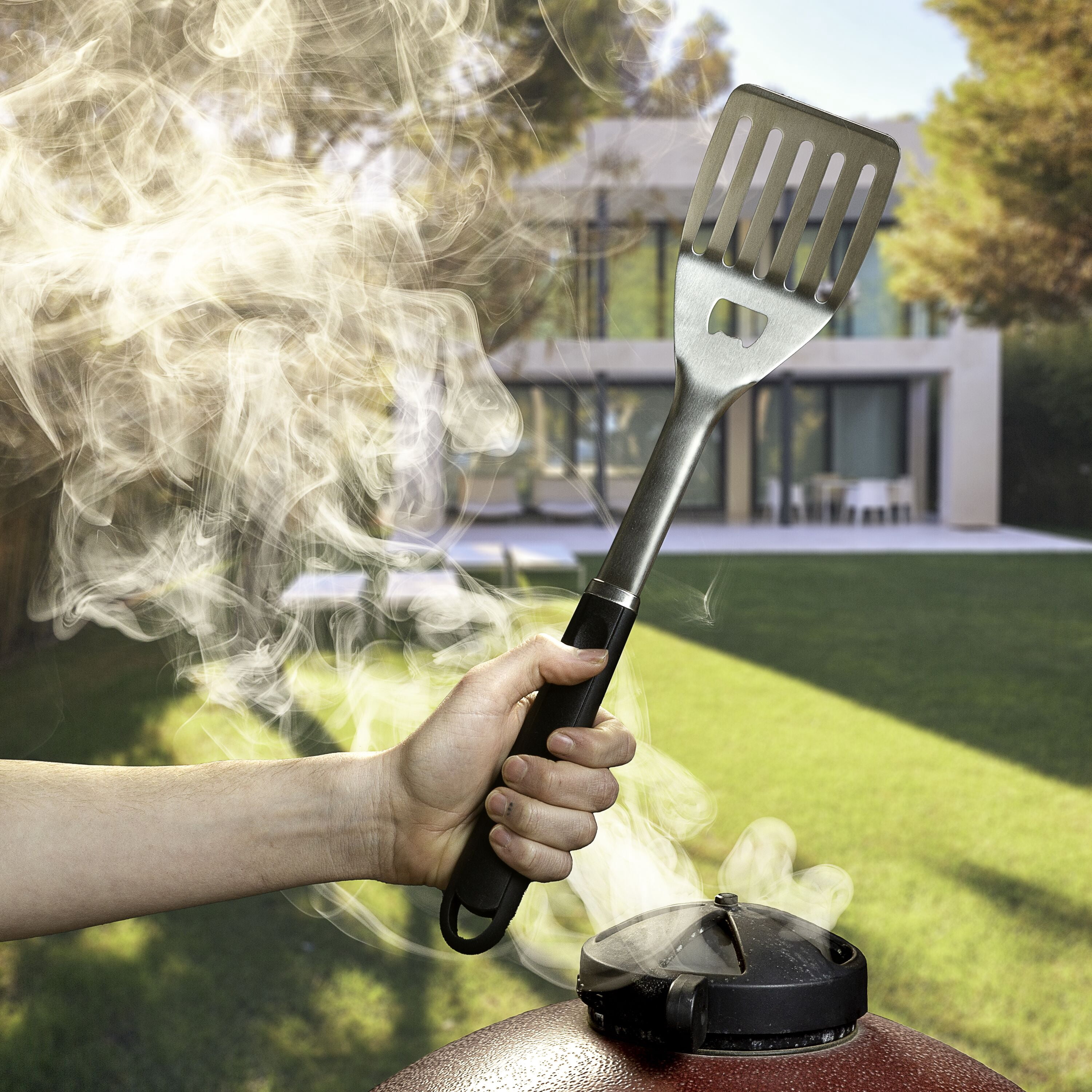 Fire & Flavor Wood Handle Spatula w/Beer Opener