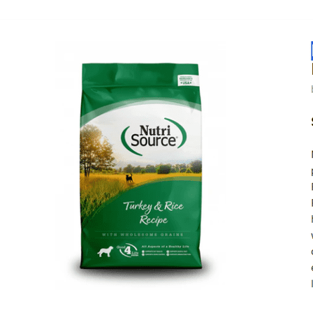 NutriSource Turkey & Rice Recipe Dry Dog Food 26 lb