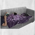 thumbnail image 6 of Fashion Soft Flannel Fleece Throw Blanket, Fashion Woman Portrait Messy Hair with Hearts Falling, Cozy Plush for Indoor and Outdoor Use, 60" x 80", Eggplant Black and Lilac, by Ambesonne, 6 of 6