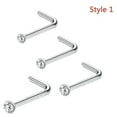 thumbnail image 6 of QQTDFG 4/9Pcs Stainless Steel Nose Stud Set L/S-Shape Crystal Nostril Piercing Jewelry-Style 6-4Pcs, 6 of 9
