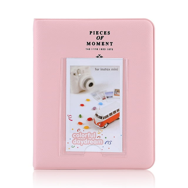 Estuche rosa con 64 bolsillos para álbum de fotos, cámara instantánea para Fuji Instax Mini8, 7s, 25, 50s y 90