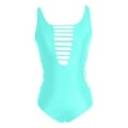 thumbnail image 5 of Bathing Suit For Women- "Women's Chic Neck Swimsuit Color Straps Open Back Triangle Design", Bikini Femme, 5 of 5