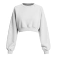 thumbnail image 4 of Neewe Womens Casual Sweatshirt Long Sleeve Tops Crewneck Loose Fit Tee Pullover Short Top Fall Shirts Fashion, 4 of 6