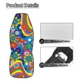 thumbnail image 5 of Yuyamidu Hippie Flowers Car Seat Covers Waterproof Front Seat Covers Universal Fit Most Cars, SUV, Trucks Floral Stretch Fabric Cover Protection Auto Interior Accessories, 5 of 7
