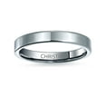 thumbnail image 2 of Bling Jewelry Mens Plain Thin Flat Band Rings Polished Titanium Comfort Fit 3MM, 2 of 4