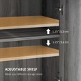thumbnail image 4 of Armoire de Rangement Style Ferme Gris Lavé, Buffet Bahut en MDF avec Tiroir et Tablette Réglable à 2 Niveaux, Armoire d'Accent 23.6 Pouces L x 11.8 Pouces P x 34.4 Pouces H pour Salon Ou Cuisine, 4 of 7