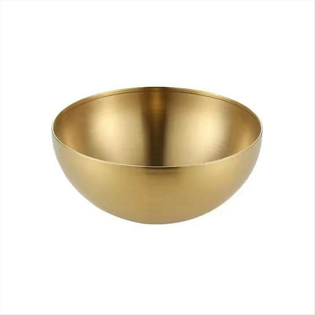 Dorados de Acero Inoxidable para Ensalada de Frutas, Recipiente de Comida de Estilo Coreano de Gran Capacidad, Vajilla de Cocina para Sopa, Fideos y Arroz