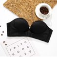 thumbnail image 1 of VISgogo Sujetador Femenino, Color Sólido Sujetador Sin Tirantes Ropa Interior Boob Tube Top Camisola para Mujer, Gris/Negro/Desnudo VISgogo  moda, 1 of 1