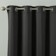 thumbnail image 4 of Quality Home Thermal Insulated Blackout Curtains - Stainless Steel Nickel Grommet Top - Black - 52"W x 96"L - (Set of 2 Panels), 4 of 4