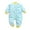 Light Blue-I, variant on Newborn Infant Baby Romper Boy Girl Long Sleeve Floral Print One Piece Jumpsuit Winter Fleece Warm Outwear Clothes Pajamas Outfits for Kids 3-18M
