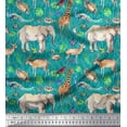thumbnail image 1 of Soimoi Velvet Fabric Tropical Leaves,Birds & Animals Jungle Print Fabric by The Yard 58 Inch Wide, 1 of 1