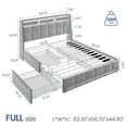 thumbnail image 2 of Greenstell Full LED Storage Bed Frame - Charging Station, App Control, 1200LBS Capacity, Dark Gray, 2 of 9