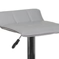 thumbnail image 6 of Flash Furniture Contemporary Gray Vinyl Adjustable Height Barstool with Quilted Wave Seat and Chrome Base, 6 of 11