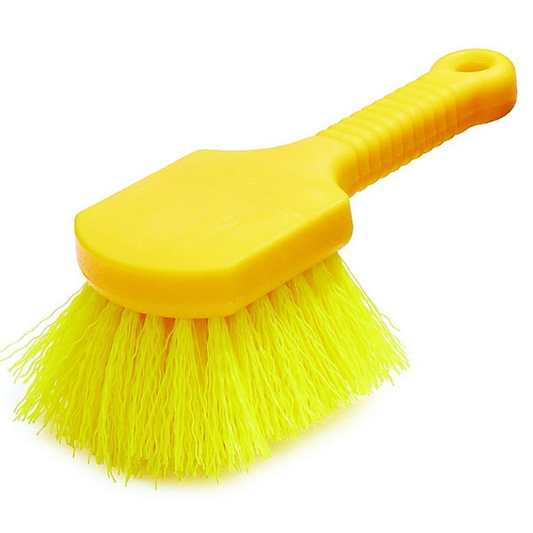 Rubbermaid Commercial - Pot Scrubber Brush, 8 Plastic Handle, Gray Handle w/Yellow Bristles, Sold as 1 EA Rubbermaid Commercial - Pot Scrubber Brush, 8 Plastic Handle, Gray Handle w/Yellow Bristles, Sold as 1 EA