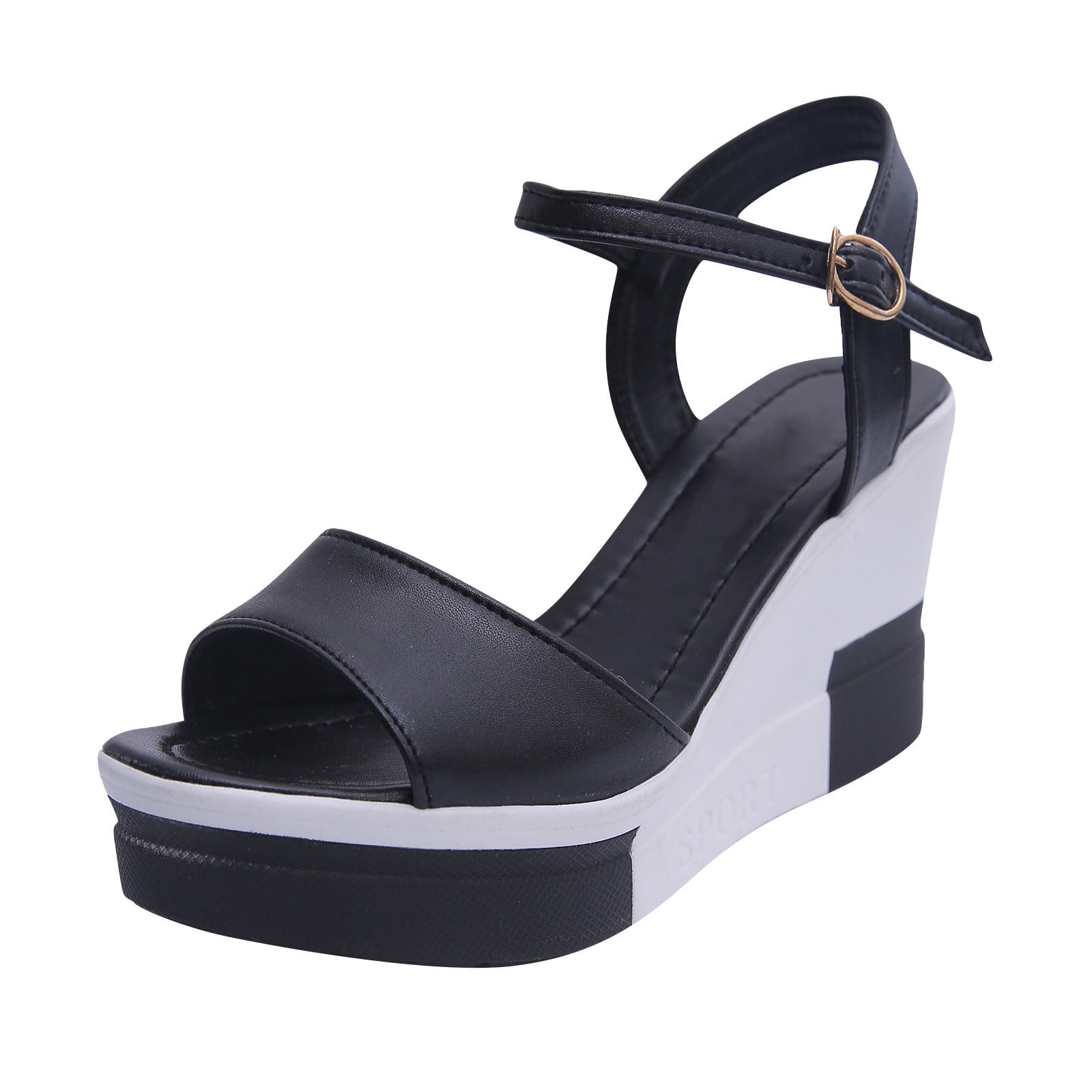 nsendm Women Sandal Adult Female Womens Size 12 Sandals Women Wedge Heel Platform Sandals Platform Sandals Fashion Crystal Sandals for Women Dressy