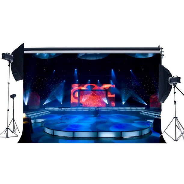 ABPHOTO Polyester 7x5ft Luxurious Stage Show Backdrop Band Concert  Backdrops Bokeh Shining Stage Lights Lantern Interior Photography Background  for Vocal Concert Wedding Ceremony Photo Studio Props 