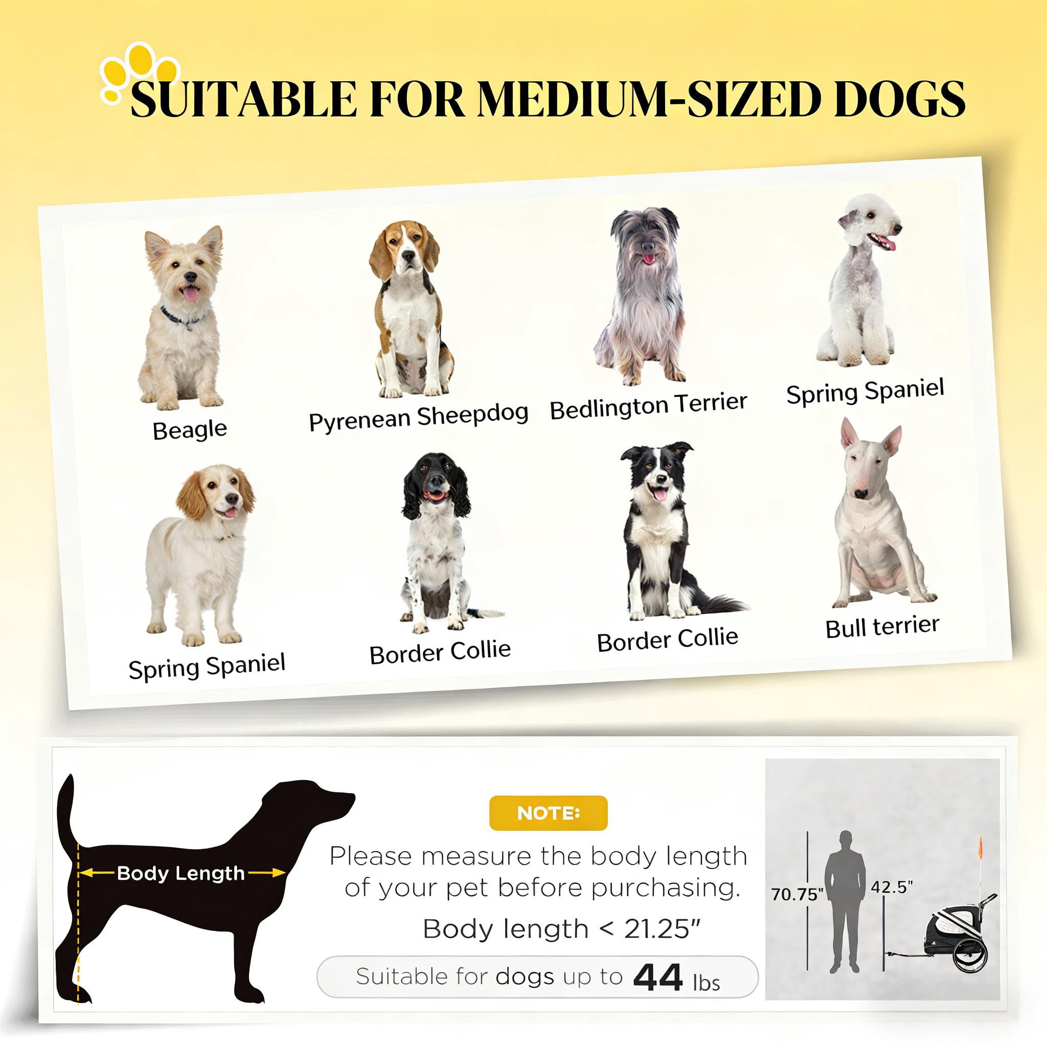Dog Stroller Bicycle Carrier, Pet Bike Trailer