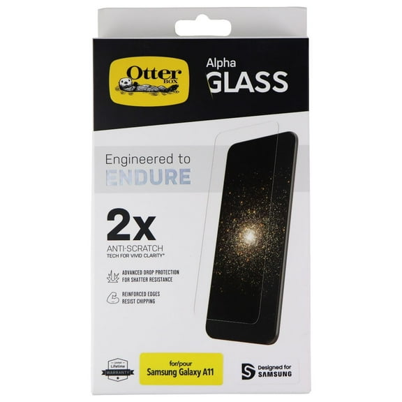 OtterBox Alpha Glass Series Tempered Glass for Samsung Galaxy A11 - Clear
