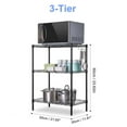 thumbnail image 4 of 3 Tier Steel Wire Shelving Unit Metal Rack Home Kitchen Garage Adjustable Storage Shelf, 350 LBS Capacity, 4 of 11