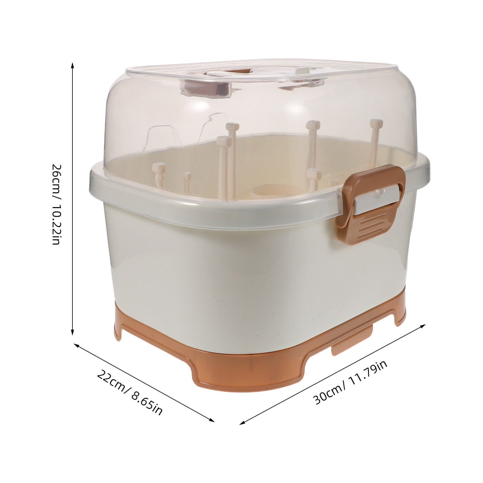 ELAYARD Portable Baby Bottle Storage Organizer Box Compact Drying Rack for Home, 9.5 x 6.5 x 4.5 Inches, Easy to Clean and Store
