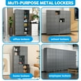 thumbnail image 5 of Aobabo Metal Storage Locker for Employees,18 Doors Storage Locker for School Office Gym Bedroom, Industrial Steel Storage Locker, Drak Gray, Assembly Required, 5 of 8