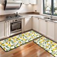 thumbnail image 3 of Kitchen Rugs Sets Of 2,Yellow Lemon Fruit Flowers White Pattern Anti Fatigue Kitchen Mat Rugs Non Slip Washable,Decorative Kitchen Floor Mats for Kitchen,Sink,Laundry,17"x47"+17"x47", 3 of 5