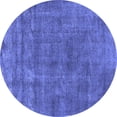 thumbnail image 1 of Ahgly Company Machine Washable Indoor Round Oriental Blue Industrial Area Rugs, 5' Round, 1 of 4
