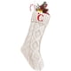 thumbnail image 1 of Medias navideñas personalizadas con iniciales, 45 cm, grandes, bordadas, con monograma, de punto cable, para la familia, regalos para fiestas navideñas y decoración para chimenea., 1 of 7