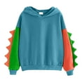 thumbnail image 2 of Resicozy Cute Dinosaur Hoodies For Women Long Sleeve Fashion Drawstring Pullover Tops Fall Winter Fashion Sweatshirts Blue L, 2 of 5