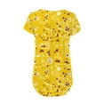 thumbnail image 5 of Wycnly Womens Blouses and Tops Dressy Comfy Lightweight Flowy Swing Button up Henley Shirts Pullover Tunic Summer Floral Print V-Neck Short Sleeve Cute Tees Tops Yellow s, 5 of 5