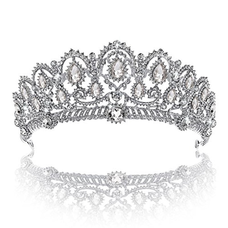 6.5cm High 6 Colors Heart Crystal Wedding Bridal Party Pageant Prom Tiara Crown 