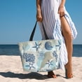 thumbnail image 6 of Pofeuu Algae Corals and Seashells Print Beach Bag,Waterproof Sandproof Beach Tote Bag, Large Capacity Foldable Beach Bags for Women, 6 of 7