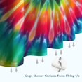 thumbnail image 6 of Colorful Rainbow Tie Dye Spiral Pattern Shower Curtain 72"x84" ,Bathroom Decorative Shower Curtains Set with 12 Hooks,Modern Waterproof Washable Shower Curtain, 6 of 6