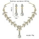 thumbnail image 4 of juego de collar y pendientes de moda para novia, joyas de diamantes de imitación, accesorios para vestido de novia para mujer (blanco), 4 of 7