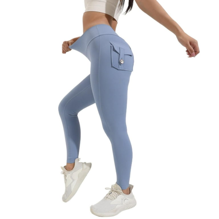Manxivoo Cargo Pants for Women High Waisted Butt Lifting Leggings with  Pockets for Women Stretch Cargo Leggings High Waist Workout Running Pants