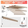 thumbnail image 6 of Gymax 8' x 6.6' Patio Retractable Awning Sunshade Shelter w/Manual Crank Handle Beige, 6 of 9