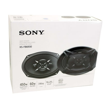 Sony - 6" x 9" 3-Way Car Speakers with Mica Reinforced Cellular (MRC) Cones (Pair) - Black/Graphite
