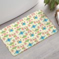 thumbnail image 2 of Pioneer Flower Floral Print Pattern Bathroom Rugs Mat, Non Slip Microfiber Bathroom Rug with Rubber Backing, Soft Mats for Bathroom Floor Tub Shower, 17"x30", 2 of 5
