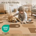 thumbnail image 4 of ODIKA 4'x6' Tan Brown Geometric Modern Design Washable Area Rug Stylish Abstract Pattern with Unique Shapes for Bedroom, Reading Nook, Pet Friendly & Non-Shedding, 4 of 7