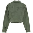 thumbnail image 2 of GUESS Womens Cropped Denim Jacket, Green, X-Small, 2 of 2