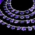 thumbnail image 3 of Wholesale Amethyst Crown Shape Beads - Faceted Loose Gemstones, Side Drilled with Tassels, 9x13-11x17mm, 8-inch Strand for Jewelry Making, 3 of 3