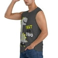 thumbnail image 3 of Lsque Cute Dinosaur Print Men's Cotton Blend Sleeveless Muscle Shirts (S-3XL)- Moisture Wicking, Odor Protection, UPF 30+,3X-Large, 3 of 8