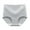 Gray, variant on CHUMUD Cotton Underwear for Women High Waisted Solid Full Coverage Stretch Briefs Solid Breathable Ribbed Panties