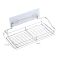 thumbnail image 3 of Adhesive Wall Shelf, Bathroom Shelf Wall Mount, Stainless Steel Shelf, 12X5 in Wire, Bathroom Storage Organizer, Shower Wall Storage, Silver, 1 Pc, 3 of 3