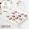 thumbnail image 4 of Cajas de repostería con ventana transparente para fiesta de cumpleaños, embalaje de yema de huevo, dulces, galletas, pasteles, caja de cupcakes, caja de regalo, 20/40 piezas, 4 of 5