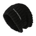 thumbnail image 1 of Gorro de punto para mujer, gorros cálidos de invierno, gorros de esquí, gorros casuales lisos con puños, gorros suaves y cómodos, gorros de moda, 1 of 5