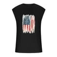 thumbnail image 2 of Caqnni American Flag Shirts for Men's Print Tank Top Casual Sports Sleeveless Round Neck T-Shirt Tank Top (Black,M), 2 of 3